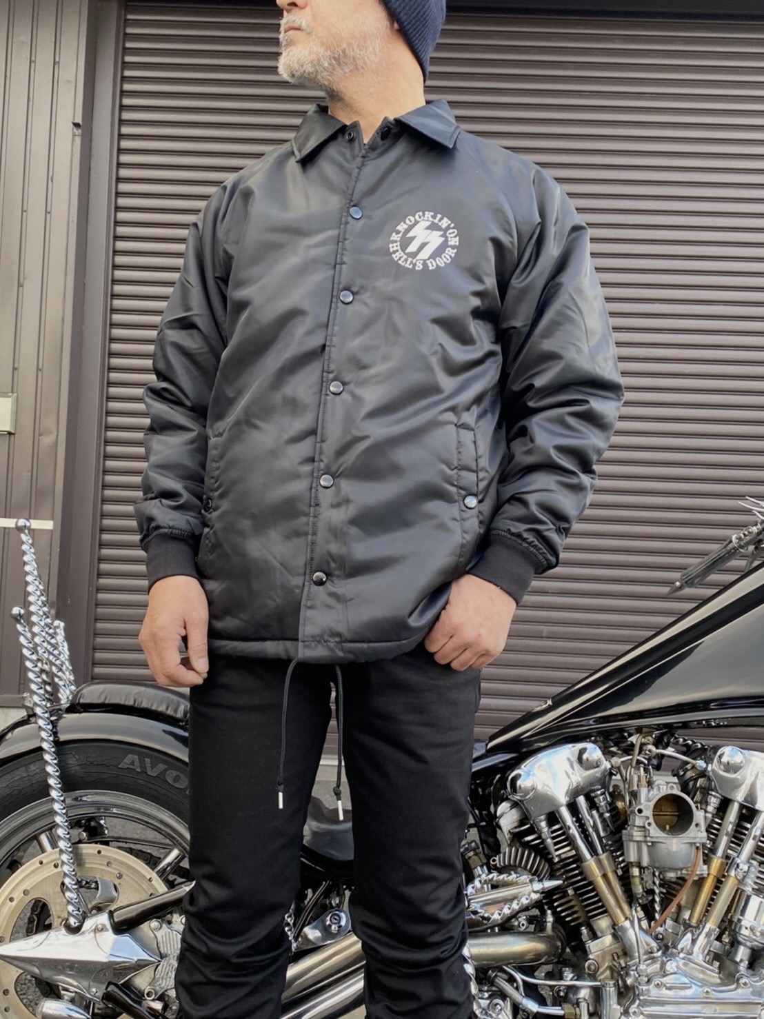 SKULL FLIGHT/スカルフライト】新作SS COACH JACKET ボアライニング