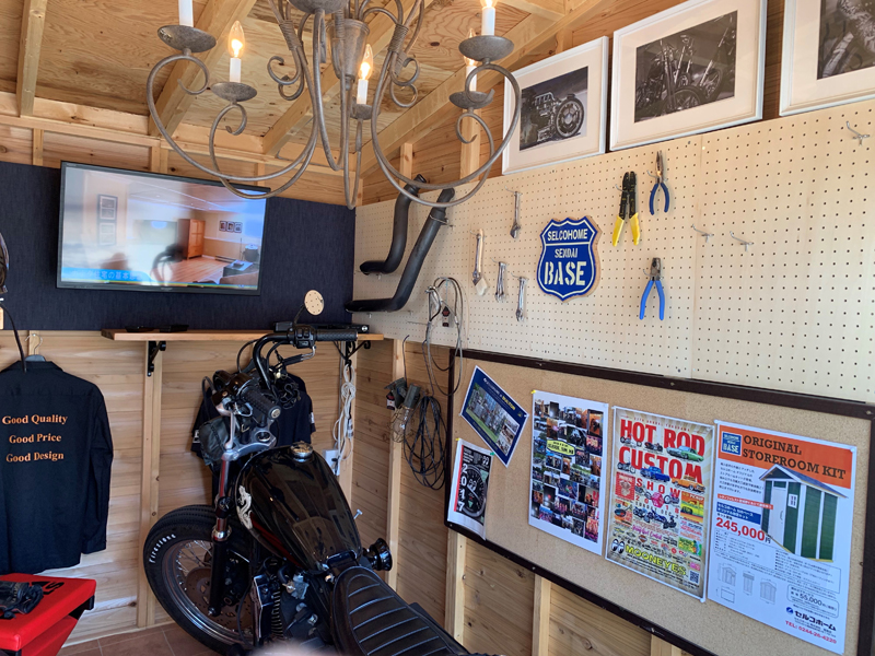 セルコホームバイクガレージ展示